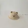 Sombrero de pescador para bebé otoño e invierno súper lindo lindo oso cálido sombrero de cubeta bebé bebé otoño sombrero de viaje marea
