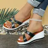 Sandalias Cuña de Playa para Exteriores Transfronterizas Europeas y Americanas, Nuevas Chanclas de Suela Gruesa de Verano 2026, Talla Grande Comercio Exterior de Moda al por Mayor Talla Grande