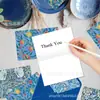Hk114 Tarjeta de Felicitación con Patrón Retro, Tarjeta de Felicitación Estilo Adulto y Infantil, Sobre, Pegatina para Tarjeta de Regalo con Patrón de Vid