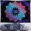 Tapiz Bohemio de Sol Luna Hongo para Colgar en la Pared Sala de Estar Dormitorio Decoración de Pared de Noche Patrón Creativo