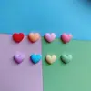 Superficie esmerilada corazón de melocotón amor pasador hecho a mano accesorios diy parche de material de joyería de resina de pegamento de crema venta al por mayor