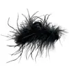 Peluche de Avestruz Pluma Negra Pinza de Agarre Grande para Mujer Clip para el Cabello Alto Nivel Tocado Pinza de Tiburón Pinza para el Cabello