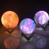 Lámpara de Luna Cielo Estrellado Luz Nocturna Decoración de Dormitorio Mesita de Noche Recargable Luz Táctil Bola Brillante Táctil Lámpara de Atmósfera con Graffiti