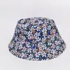 Chapéu de Pescador Dupla Face Amazon Transfronteiriço Estampa Floral Japonesa Estilo Coreano Rua Estampa de Folha de Ouro Chapéu Bucket Hip-Hop Chapéu de Sol
