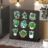 20 Piezas de Imanes Suaves de Plantas Verdes Impermeables Creativo Patrón de Planta Pizarra Hogar Decoración DIY Coche Imanes Magnéticos para Refrigerador