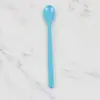 Em estoque colher para misturar água com açúcar infantil FDA grau alimentício cor de doce melamina loja de chá com leite sobremesa colher de cabo longo