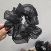 Organza Perlado Coreano sativa Anillo de Cuenco Grande Super Hada Simple Estilo Francés Grande Bola de Cola de Caballo Red Head Rope de Tendón de Goma para Mujeres