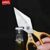 Tesoura de Cozinha Multifuncional com Cabo de Alumínio, Tesoura de Cabeça Grande para Cortar Ossos de Frango e Carne, Tesoura Doméstica de Aço Inoxidável