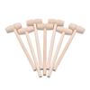 Fábrica de procesamiento personalizado suministro directo de madera maciza mini martillo de madera juguetes para niños Mazo golpear el planeta pastel punto