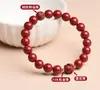 Nuevo Pulsera Flor de Durazno Cinabrio para Mujer, Nueva Pulsera de Loto Estilo Chino, Nueva Pulsera del Año Animal, Regalo de Perlas para Mujer al por Mayor