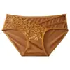 Ropa Interior Fina de Encaje Satinado de Lujo para Niña, Tirantes Finos Sexys, Hueca, Transpirable, Refrescante, Bragas para Mujer con Sensación de Piel