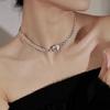 Nova corrente de clavícula de joia de moda s925 prata esterlina pulseira de indústria pesada colar adorável personalidade feminina moda luxo leve alta qualidade