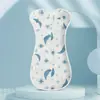 Manta Envolvente de Algodón Puro Anti-Sobresalto para Bebé, Manta para Bebé, Saco de Dormir para Recién Nacido Estilo Rendición con Mangas Extensibles para un Sueño Seguro a Través de las Fronteras