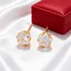 Brincos Xuping minimalistas florais de pedra única, estrela de cinco pontas da moda em liga de cobre estilo coreano inspirados no Instagram, brincos leves e elegantes para mulheres