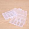Caja de plástico transparente fija de 6 rejillas caja de joyería caja de almacenamiento caja de herramientas caja de almacenamiento caja de diamantes caja de joyería