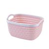 Cesta de Almacenamiento Portátil con Plástico PP y Textura de Lino, Cesta de Almacenamiento Simple para Mascarillas y Alcohol