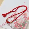 Cordón para Colgante de Otoño, Estilo Chino de Alta Gama, Tejido Completamente a Mano, Cordón Versátil para Colgante de Collar de Mujer, Trenzado de Ocho Hilos