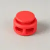 Fivela de mola grande de furo duplo, trava de aperto de plástico, fivela de cordão, fivela de nariz de porco para passar cordão, botão de ajuste elástico