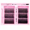 Comércio Exterior Europeu e Americano Mestiço Curva D 8-16mm Cacho Natural Simulado Cacho Cacheado Cílios Postiços DIY Kit com Cola