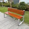 Cadeira de Parque Aço Inoxidável Banco Externo Porco Abacaxi Externo Assento Duplo Casual Longo Anti-corrosão Banco de Madeira