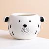 Fabricantes de origen cara de perro con manchas de dibujos animados creativos animal maceta de cerámica Ovalada ins adornos creativos para el hogar y el jardín