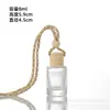 Spot Atacado 6ml 8ml Cordão de Carro Frasco de Aromaterapia Pingente de Carro Frasco de Perfume com Clipe Frasco de Aromaterapia com Tampa de Madeira