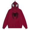 Suéter Cardigan com Capuz Estilo Americano Street Design de Nicho Homem-Aranha Masculino Moda Nacional Hip Hop Solto Tamanho Grande Jaqueta com Zíper