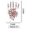 Pegatinas de Tatuaje de Henna Europeas y Americanas, Pegatinas Desechables de Encaje Bermellón, Tatuajes Impermeables y a Prueba de Sudor, Estampados Semipermanentes Populares