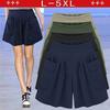 Pantalones cortos de pierna ancha de talla grande para mujer, de verano, con cintura elástica, holgados y casuales, talla 200 mm