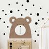 Lindos Adhesivos de Pared de Oso de Dibujos Animados y Zorro Durmiendo Decorativos para Sala de Estar, Dormitorio Infantil, Removibles, de PVC Autoadhesivo, Pintura