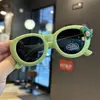 Óculos de Sol Pequeno Dinossauro Moda Oval Polarizado Infantil Óculos de Sol para Festa de Aniversário de Meninas Decorativos Divertidos Foto Transfronteiriço