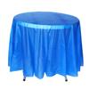 Mantel redondo desechable de 213 cm, grueso, de color sólido, de plástico PE, para mesa de postres, fiestas de cumpleaños, impermeable, para comedor