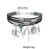 Sombrero de Vaquero Étnico Retro Transfronterizo de Aleación Botas de Vaquero Herradura Cactus Colgante Pulsera de Felpa Multicapa