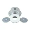 Arandelas Planas Galvanizadas Engrosadas Grado 4, Arandelas Redondas de Borde Grande, Arandelas de Metal Blanco M3M4M5M6M8