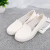 Zapatos Planos Impermeables Antideslizantes Casuales para Mujeres Embarazadas Color Negro Zapatos de Trabajo para Hotel Zapatos Blancos Suaves y Cómodos para Mujer
