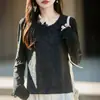 Nuevo Suéter de Punto con Cuello Redondo para Otoño/Invierno 2026 Manga Larga para Mujer Jacquard Encaje Floral Holgado Pulóver Top Básico