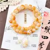 Pulsera de Garra de Gato Quemada al Carbón Tallada de Raíz de Bodhi Natural para Hombres y Mujeres, Pulsera de Cuentas Budistas Suave y Flexible, Cuentas de Bodhi al por Mayor