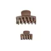 Clipe Garras de Osso de Dragão 4cm+2.5cm Cruzamento Simples Pequeno e Médio Combinação Clipe para Rabo de Cavalo Alto Meio Preso Cor Café com Leite Grampo de Cabelo