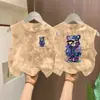 Chaleco Sin Mangas Tie-Dye para Niños y Niñas, Estampado de Dibujos Animados de Verano, Delgado Casual Sin Mangas Estilo Coreano Cuello Redondo para Niños Mayores