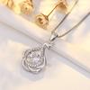 Collar Zorro Corazón Palpitante de Plata de Ley S925 para Mujer Lujo Accesible Cadena de Clavícula de Nicho Joyería para el Día de San Valentín Suministro de Douyin