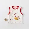 Ropa para Bebé para Primavera y Otoño, Algodón Puro, Chaleco de Doble Capa Clase A, Conjunto de Año Nuevo para Bebé, Chaleco Superior para Niños y Niñas, Chaleco sin Mangas para Niños