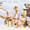 Caja de Regalo Hecha a Mano Navideña Decoraciones debajo del Árbol Juego de Siete Piezas Accesorios de Decoración para Ventana de Hotel y Centro Comercial Combinación de Adornos