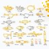 Borboleta de ouro 18K O Fivela de pérola Conexão irregular Fivela Pulseira Colar Pérola DIY Pulseira Colar Fivela de bobina