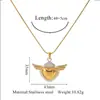 Colar de sol e lua dourado de moda transfronteiriça, pingente de coração e borboleta bicolor em aço inoxidável, corrente versátil para a clavícula