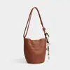 Bolsa feminina casual com design exclusivo de trama sintética 2026, bolsa de ombro tipo balde de alta qualidade, bolsa de ombro para o dia a dia de grande capacidade