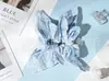 Goma de pelo cuadrada retro francesa para coleta, scrunchie artístico de estilo de hada, bufanda para mujer, accesorios, al por mayor en stock
