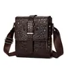 Bolso Nuevo para Hombre Bolso de Mano Patrón de Cocodrilo Gran Capacidad Multifuncional Hombro Moda Bolso de Hombre Mensajero Bolso Cruzado