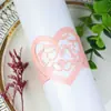 Porta Servilletas de Papel con Forma de Corazón Dorado Transfronterizos, Soportes para Servilletas de Boda, Porta Servilletas Cortados a Láser con Forma de Corazón para Hotel, En Stock