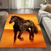 Alfombra Grande de Terciopelo de Cristal con Dibujos Animados de Animales Nuevos de Óleo sobre Lienzo para Área Grande, Alfombrilla para Dormitorio, Fácil de Cuidar, Antideslizante