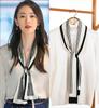 2023 Novo Yao Chen Skinny Longo Pequeno Lenço Feminino Primavera e Outono Moda Versátil Cachecol Decorativo